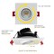 Nuwatt 3 Inch Square LED Gimbal Recessed Downlight 2700K-5000K Selectable Canless Light, Wet Rated, PK4 NW-GMB-3-5CT-WH-SQ-4P - alternate 5